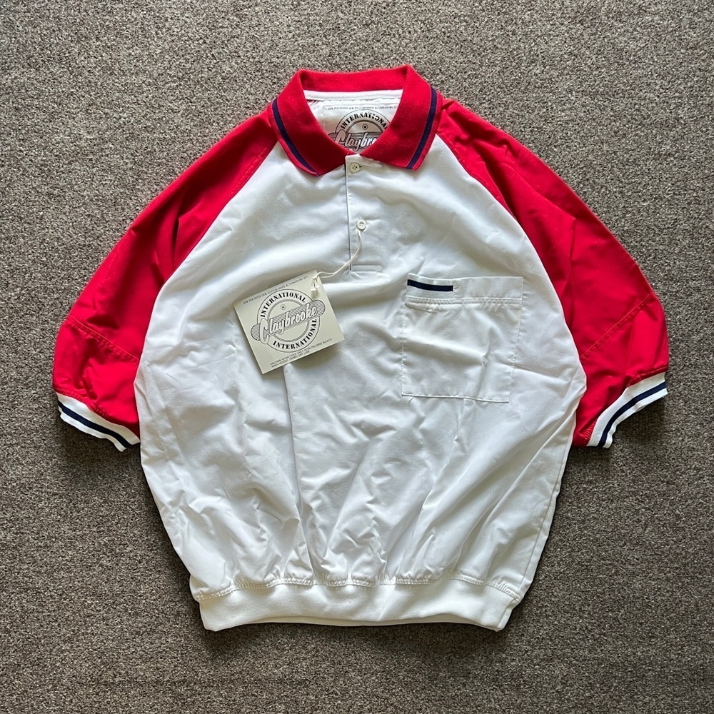 Vintage Claybrooke Colorblock Raglan Short Sleeve Retro Golf Polo Shirt Men’s M